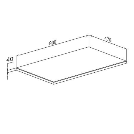Столешница ASB-Woodline Санди массив 800*470*40