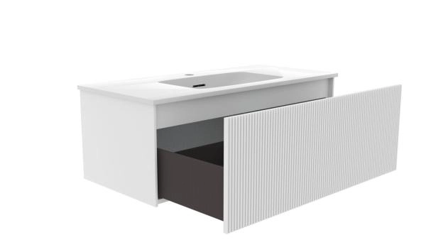 Тумба под раковину LA FENICE TERRA Bianca белый 100 FNC-01-TER-B-100 белый матовый