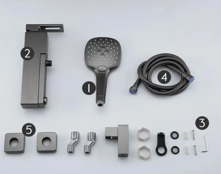 Смеситель Gappo G3217-9 для ванны оружейная сталь