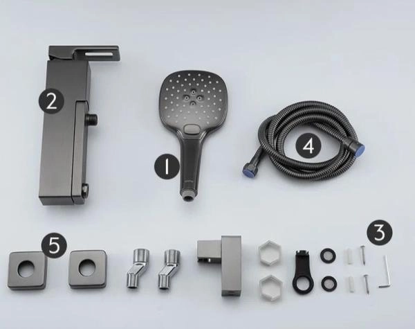 Смеситель Gappo G3217-9 для ванны оружейная сталь