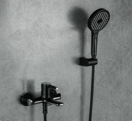 Смеситель для ванны Gappo G3203-6 чёрный/хром