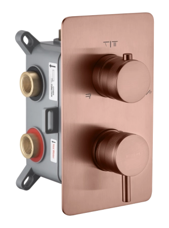 Смеситель встроенный однорычажный Boheme 3-х проходной CELL COPPER BRUSHED 135-3-CB