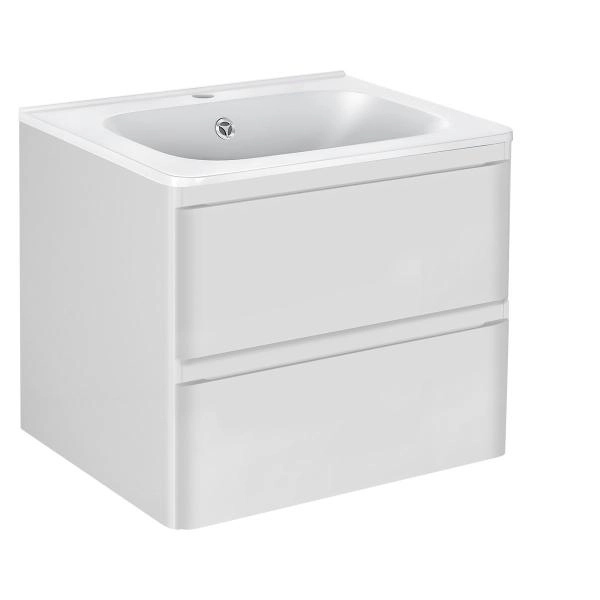 Тумба под раковину Vincea Vico 600 подвесная, 2 выкатных ящика soft close, G.White