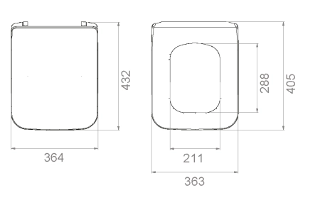 Mirage крышка для унитаз Bohemeа SLIM глянец белый 968-W