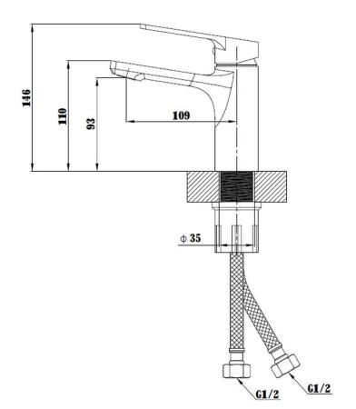 Смеситель для раковин ESKO SINGAPORE black SB 26 черный