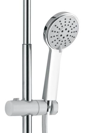 Душевая система AZARIO с поворотным изливом, хром/белый (AZ-801)
