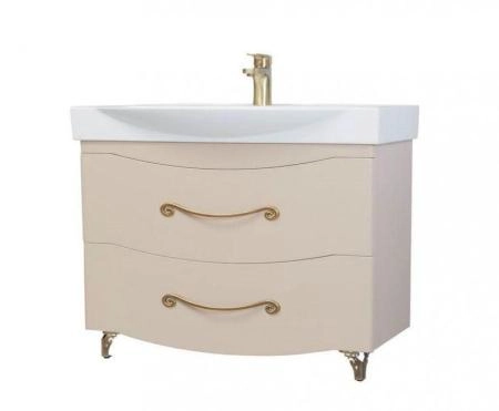 Тумба под раковину Bellezza Сесилия 105 напольная с 2 ящ. капучино