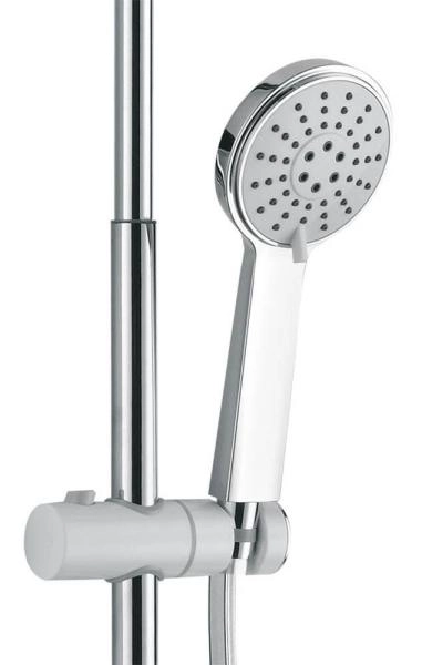 Душевая система AZARIO с поворотным изливом, хром/белый (AZ-801)