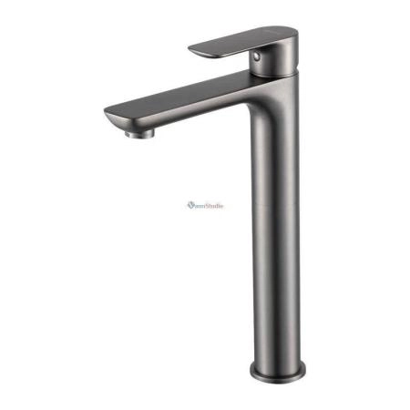 Смеситель высокий для раковины Gappo G1048-92 Оружейная сталь