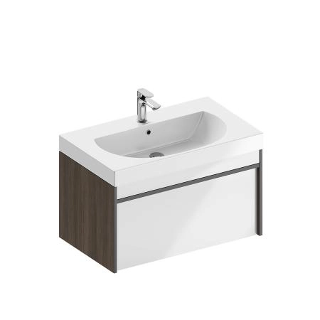 Тумба Kerama Marazzi MODULA МОДУЛА MOD.80.1+1\AR подвесная 80 с ящиком 1+1, арабика