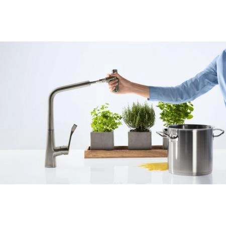 Смеситель Hansgrohe Met Sel M71 14884800 для кухни, сталь