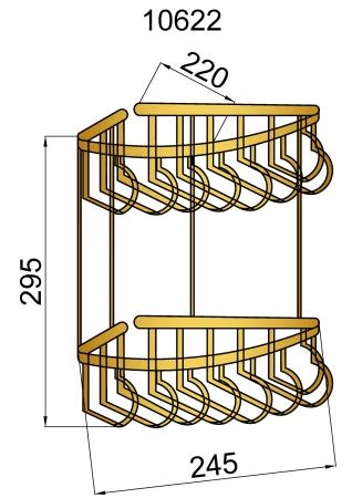 Угловая двойная Полка Boheme (металл) IMPERIALE 10427