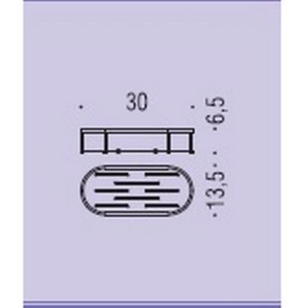 Полка Colombo Angolari B9641 30 см хром