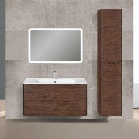 Тумба под раковину Vincea Paola 1000 подвесная, 2 выкатных ящика soft close, R.Wood