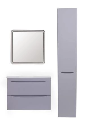 Тумба подвесная Style Line Бергамо мини 70 (2 ящ.) Люкс антискрейтч серый, PLUS