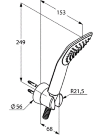 Душевой гарнитур Kludi Fizz S1 6765091-00 для ванны, цвет белый/хром