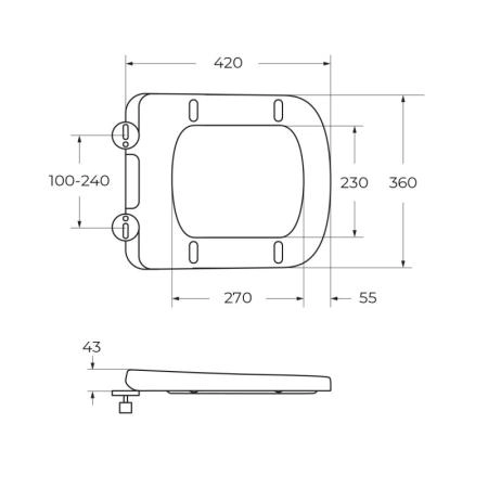 Сиденье для унитаза BELBAGNO ALBANO BB120SC быстросъемное, дюропласт, soft close, металическое крепление