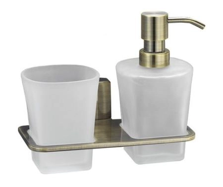 Дозатор WasserKraft Exter K-5289 и стакана бронза