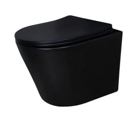 Унитаз Gid Tr2130bm 48 см подвесной безободковый микролифт черный матовый