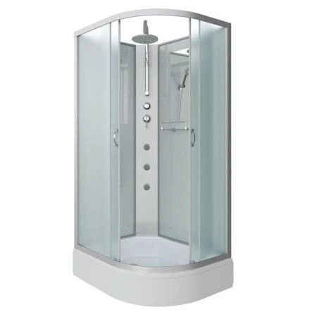 Душевая кабина Niagara NG-33084-14LBKTG 1000х800х2100-2400 средний поддон  26см стекло матовое