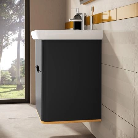 Тумба с раковиной  VitrA Sento  60834 65 см матовая антрацит МДФ