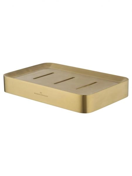 Мыльница с держателем WONZON & WOGHAND LOTTE, Брашированное золото (WW-8324-BG)