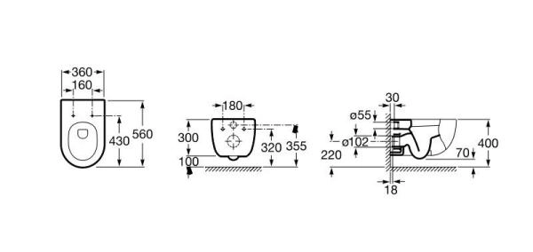 Унитаз Roca Meridian-N 346247000 подвесной