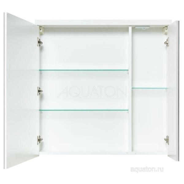Зеркальный шкаф Aquaton Брук 80 белый 1A200602BC010