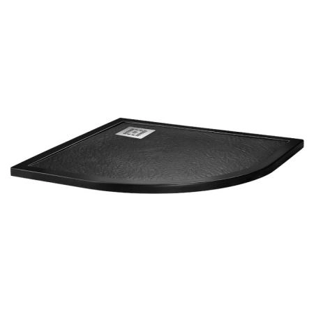 Душевой поддон BelBagno 90x90 искусственный камень чёрный матовый полукруг TRAY-MR-UNO-R-90-550-35-NERO-CR