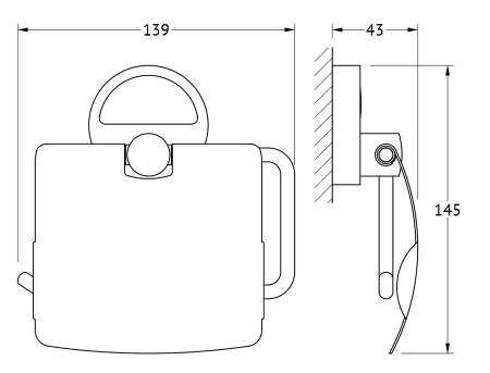 Держатель туалетной бумаги FBS Luxia LUX 055 с крышкой хром