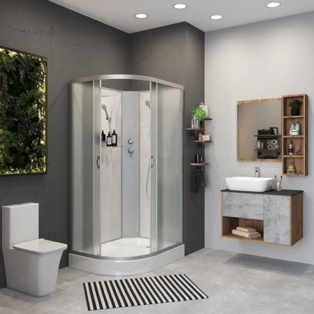 Душевая кабина Niagara NG-3312-14RBK 1200х800х2000 низкий поддон 13см стекло матовое