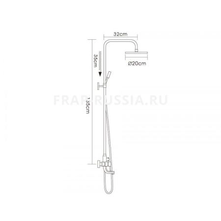 Душевая система Frap F2418 для ванны хром