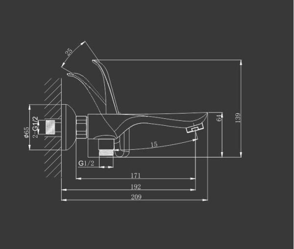 Смеситель для ванны D&K Venice Baciano (DA1033241)