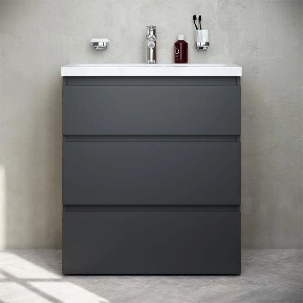 Тумба под раковину напольная AM.PM GEM S M91FSX0752GM графит матовый