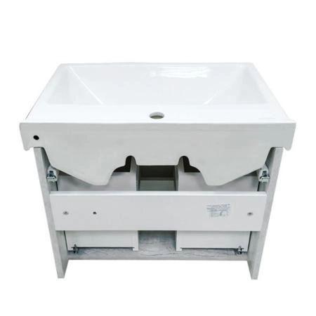 Тумба с раковиной Comforty Никосия-60П  дуб белый
