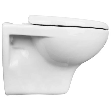 Унитаз подвесной Azario STELLA 370х400х550 безободковый, с быстросъемным сидением микролифт, белый (AZ-VT005+AZ-VT005sc)