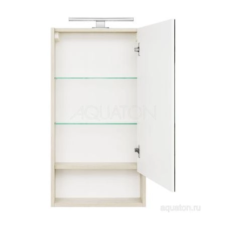 Зеркальный шкаф AQUATON Сканди 45 белый, дуб верона 1A252002SDB20