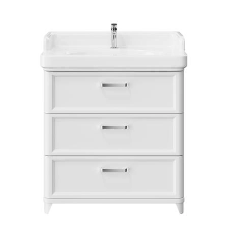 Тумба Kerama Marazzi POMPEI ПОМПЕИ PO.N.80.3\WHT напольная с 3 ящиками 80, белая глянцевая