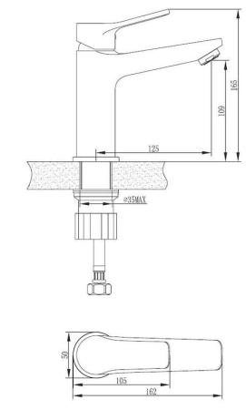 Смеситель для раковины ESKO Dubai Black DI 26 B черный