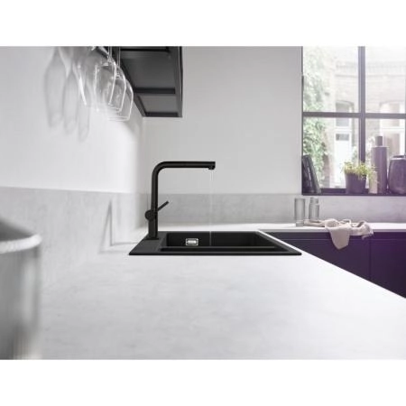 Hansgrohe 72808670 Talis M54 Смеситель для кухни 270 мм, выдвижной Г излив, матовый черный