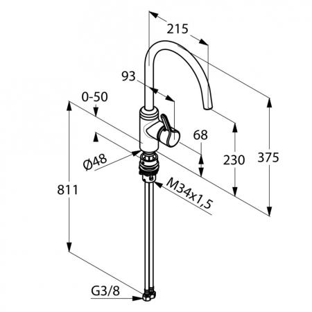 Смеситель Kludi Bingo Star 428570578 для кухни, хром