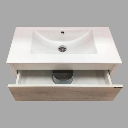 Тумба с раковиной Comforty Женева-75 дуб белый