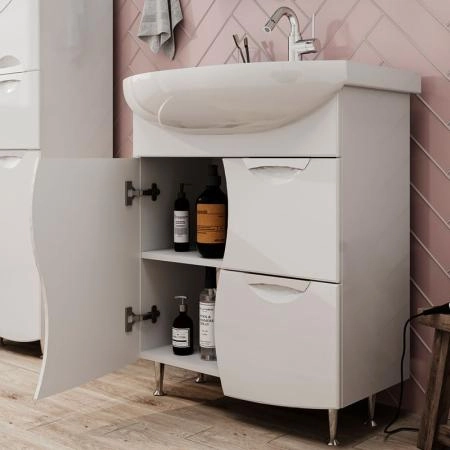 Тумба для ванной Volna Adel 70.1D.2Y напольная (Балтика) раковина отдельно