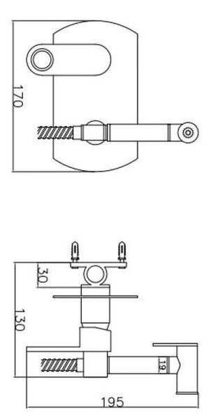 Смеситель скрытого монтажа ESKO с гигиеническим душем SMH07 хром