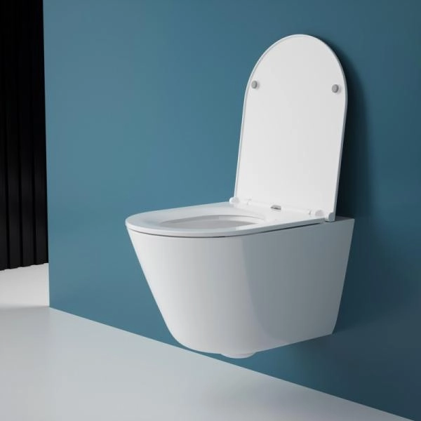 Унитаз ESBANO CLAVEL-53T торнадо безободковый подвесной белый 530x360x360