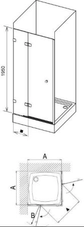 Душевая дверь Ravak BSD2-100 A-L хром+Транспарент