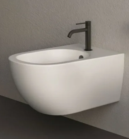 Nic Design Pin биде 37x55x29h см, подвесное, 1 отверстие под смеситель, керамика, цвет White Matt