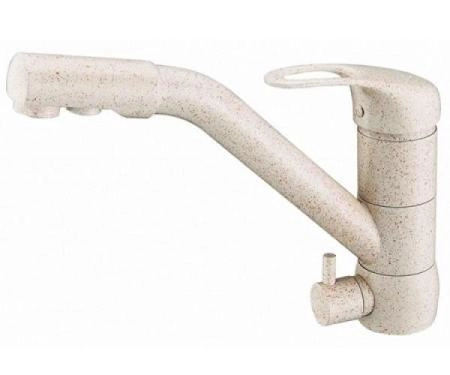 Смеситель для кухни ZORG Sanitary (ZR 400 KF-12 КВАРЦ) бежевый