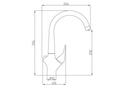 Смеситель для кухни ZORG Steel Hammer (SH 815 BLACK BR) черный