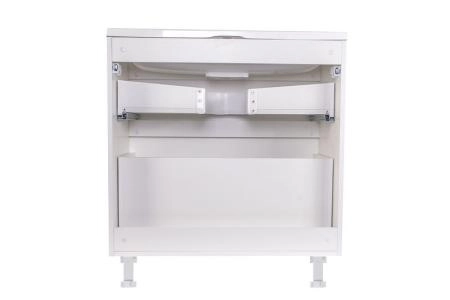 Тумба напольная Style Line Бергамо мини 80 (2 ящ.) Люкс антискрейтч белый, PLUS